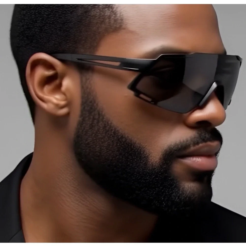 Mens Sport Sunglasses Black UV400 High Definition Multilayer Coating‎ Athletic